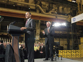 Jeffrey Immelt and Barack Obama