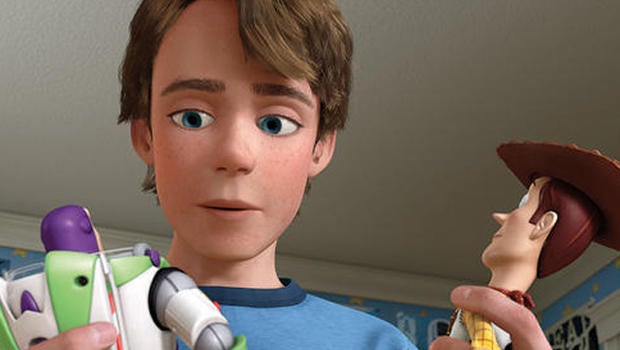Andy inspects his toys in "Toy Story 3."