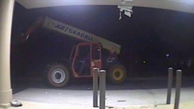 Forklift taken from church, then used to steal ATM