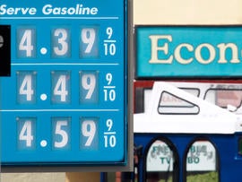 Valero gas station price board