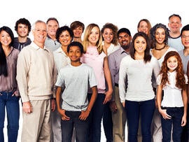 diverse, population, people, ethnic, crowd, group, america, stock, 4x3