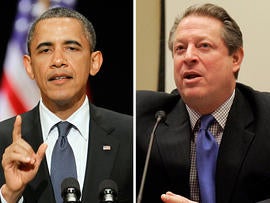 President Barack Obama and former US Vice-President Al Gore