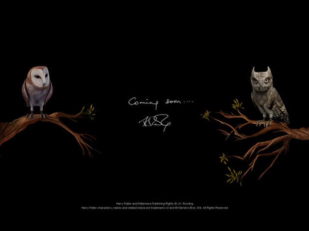Pottermore.com screenshot as of June 22, 2011