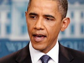President Barack Obama makes a statement in the Brady Briefing Room at the White House in Washington, Friday, July 22, 2011 on the break down of debt ceiling talks.