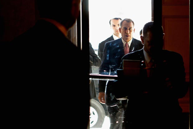 Speaker of the House John Boehner arrives at the U.S. Capitol July 27, 2011 in Washington.
