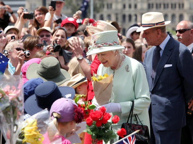 Queen Elizabeth II greets the crowd along the Brisbane River Oct. 24, 2011, in Brisbane, Australia. The Queen and Duke of Edinburgh are on a 10-day visit to Australia and will travel to Canberra, Brisbane, and Melbourne before heading to Perth for the Commonwealth Heads of Government meeting. This is the Queen's 16th official visit to Australia.