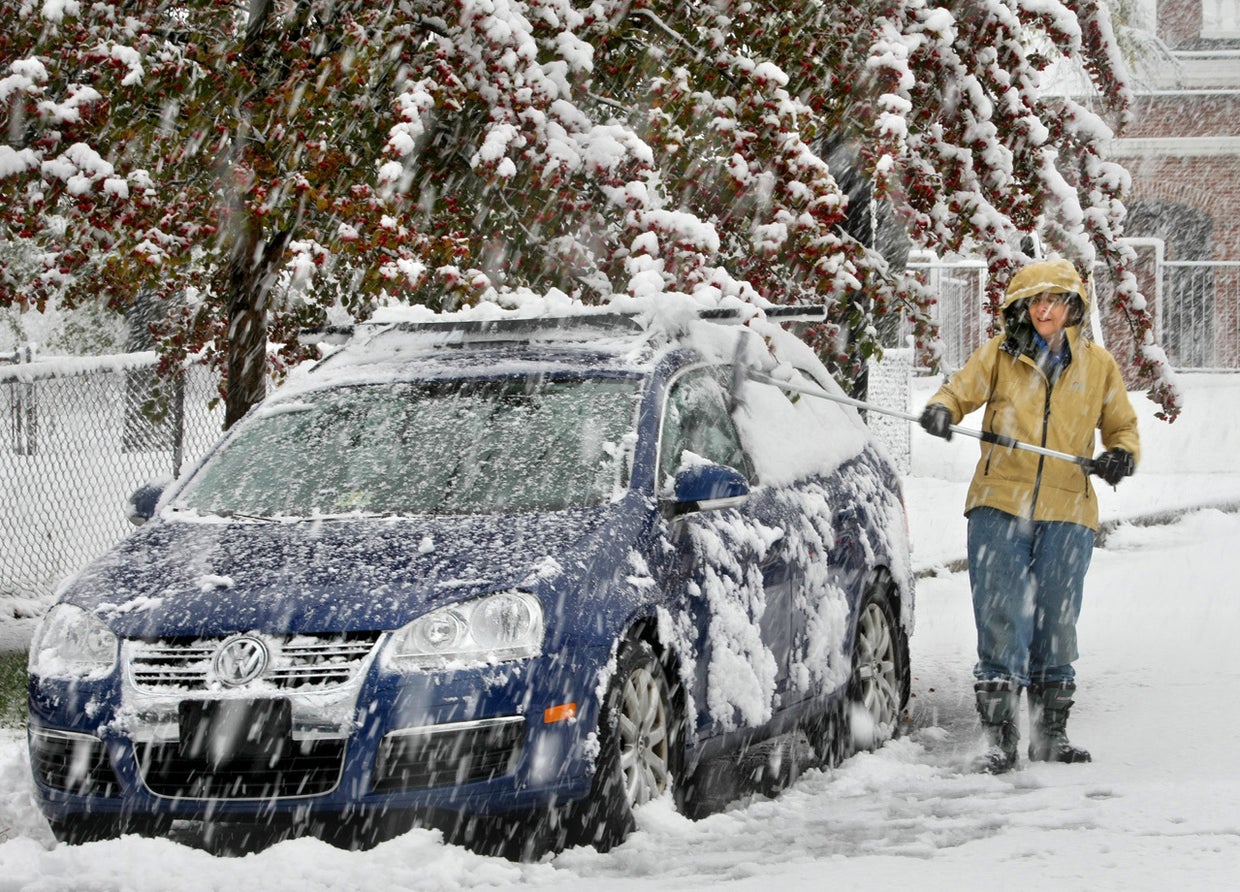 Rare Oct. snowstorm hits Northeast CBS News