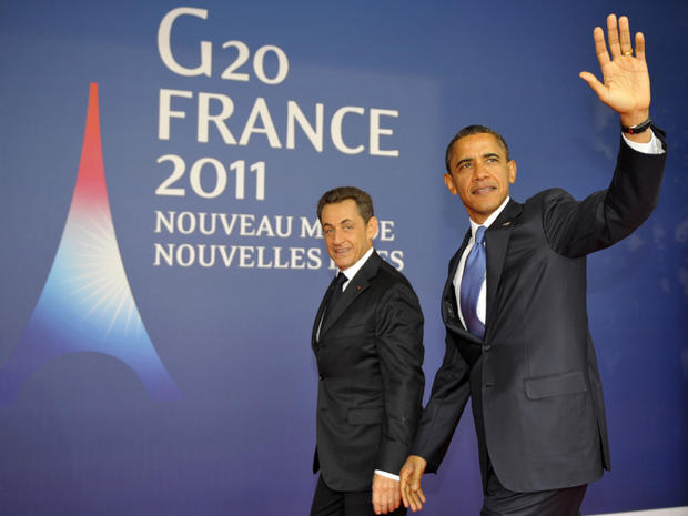 French President Nicolas Sarkozy and President Obama at G20 
