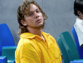 Dylan Stanley Dougherty awaits advisement at the Pueblo County Sheriff's Office detention center in Pueblo, Colo., Aug. 11, 2011.