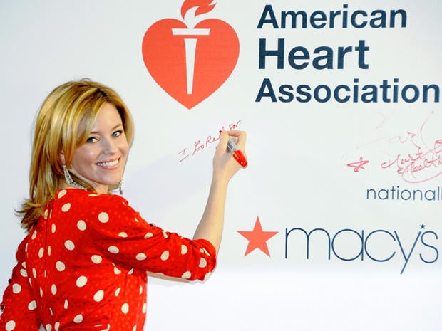 go red for women, national wear red day, american heart association, elizabeth banks
