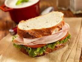 Turkey Sandwich with Mushroom Soup
