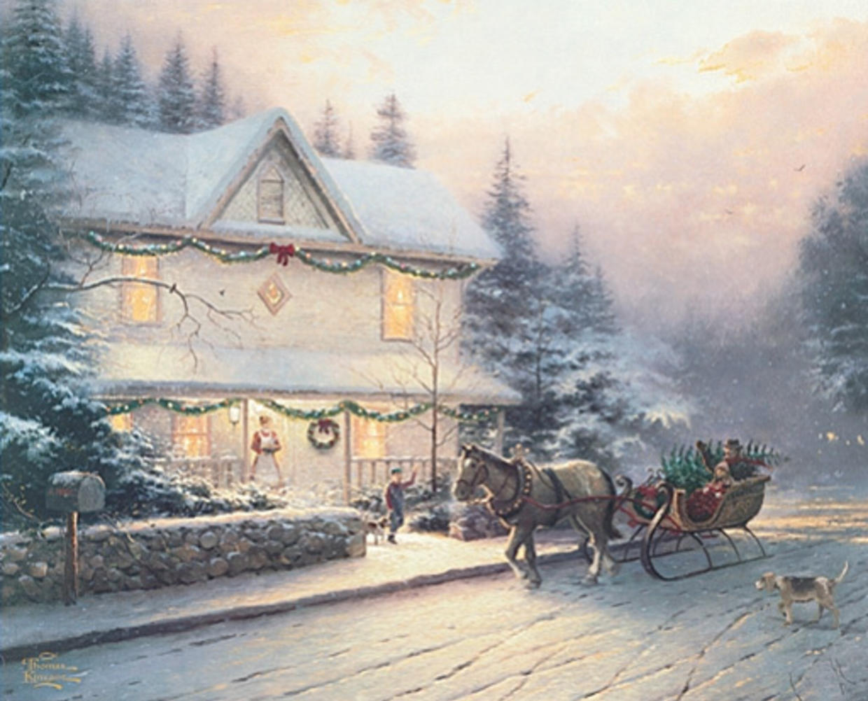 Thomas Kinkade Painter Of Light   Kinkade ChristmasCelebration 