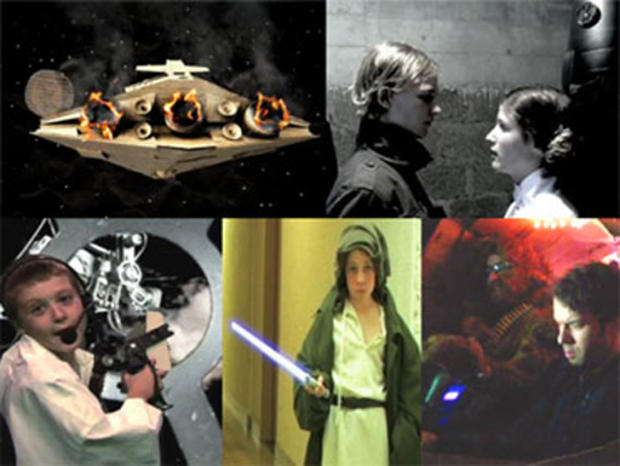 Scenes from submissions to the website "Star Wars Uncut," in which fans remake the classic film 15 seconds at a time. The site won an Emmy Award for Interactive Media. 