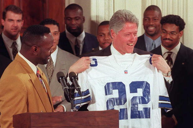 Clinton and the 1996 Dallas Cowboys - Super Bowl champs at 