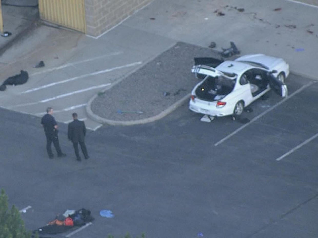 Police at the shooter's home Aurora, Colorado movie theater shooting