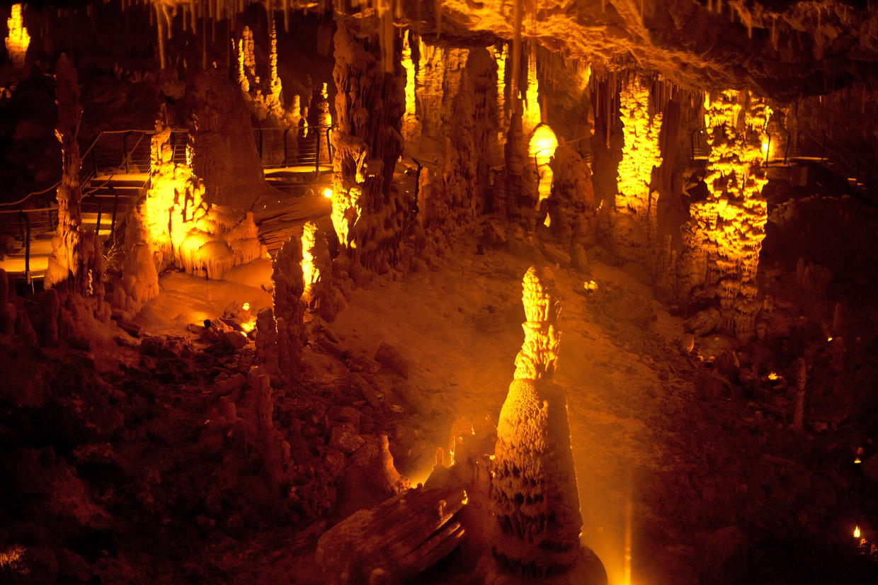 Stalactite Filled Cave Illuminated CBS News   150072831 10 