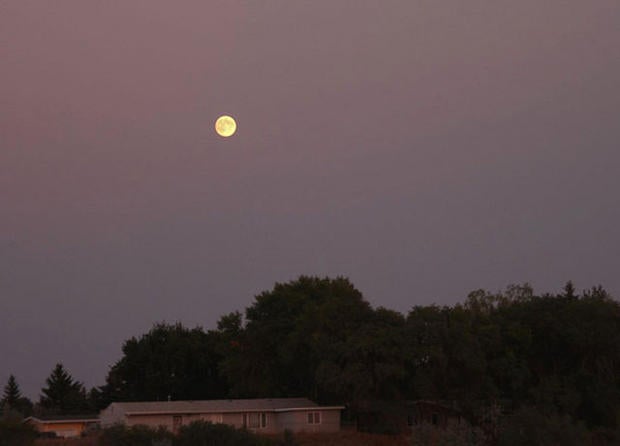 Night sky watcher David Stockinger took this photo of the August 2012 blue moon in Minot, SD, on August 30, 2012.