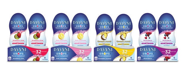 This photo shows all four flavors of Coca-Cola's Dasani Drops