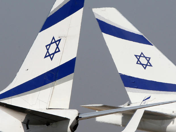 Two boeing aircraft of Israeli airline EL AL sit on tarmac at Ben Gurion International airport 