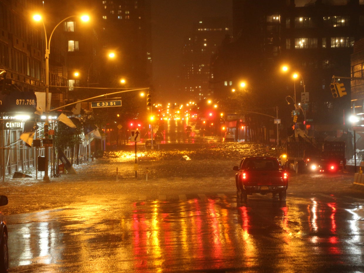 Superstorm floods New York City CBS News