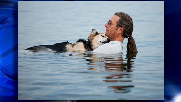 John Unger and his dog, Schoep.