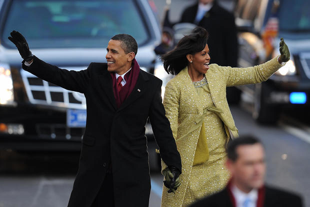 US President Barack Obama, Wife Michelle Obama at 2009 Inauguration 
