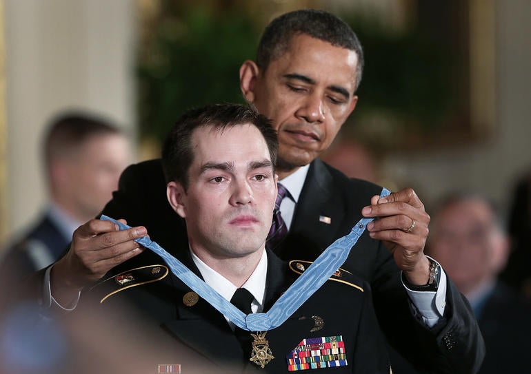 Army hero honored at the White House