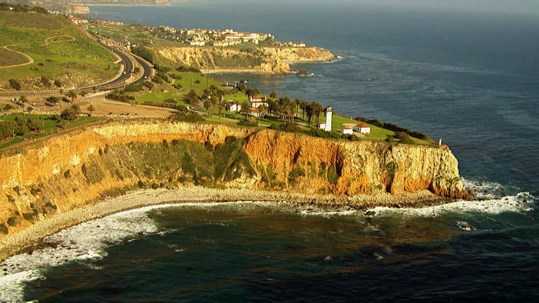 The cliffs in Rancho Palos Verdes, Calif., from which David Viens jumped.