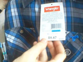 Workers were making shirts for Wrangler, Asics and Walmart.