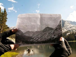 The photographers scale mountain ranges from North to South America, locating exactly where historic photos were taken.