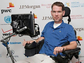 Former NFL player Steve Gleason attends the Social Innovation Summit on May 30, 2013, in New York City.