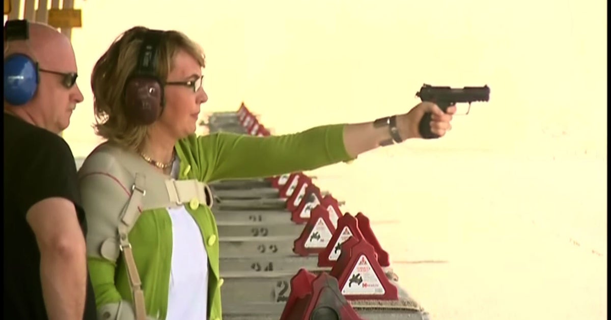 Gabrielle Giffords kicks off gun control campaign by shooting at firing