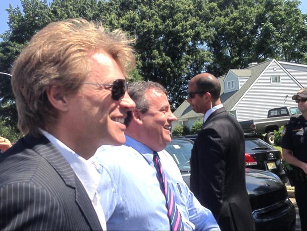 Jon Bon Jovi and Gov. Chris Christie 