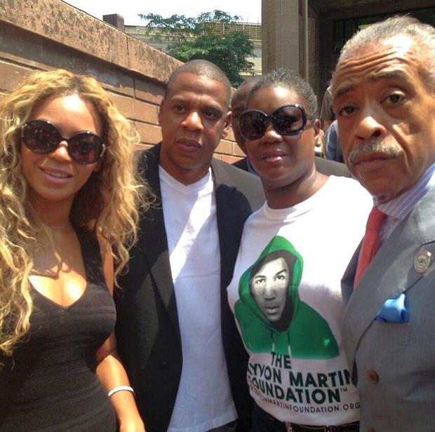 Jay Z, Beyonce Join Al Sharpton &amp; Sybrina Fulton 