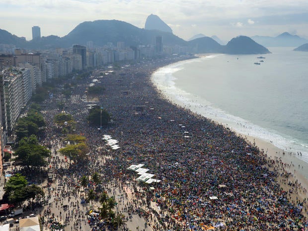 Copacabana, pope, brazil