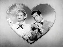 Ricky and Lucy breaking from the comedy to have their cigarette.