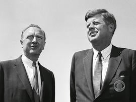 President Kennedy gave Walter Cronkite an exclusive interview for the debut broadcast.