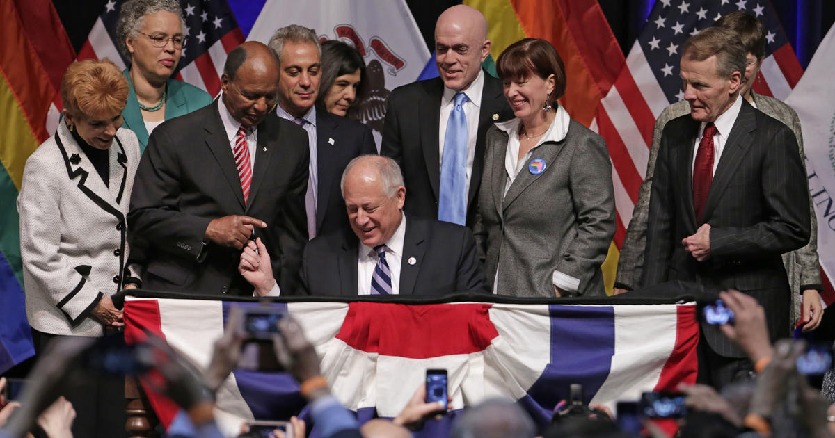 Illinois Governor Signs Same Sex Marriage Into Law Cbs News