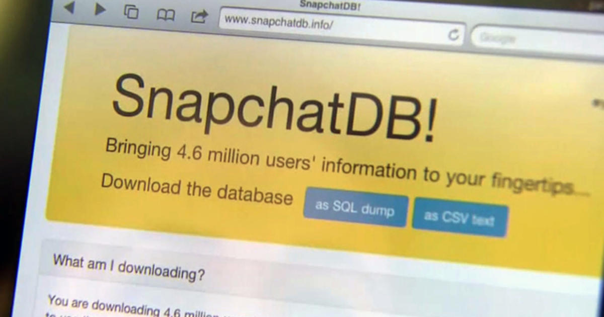Snapchat Hack Impacts Millions Of Users Cbs News 