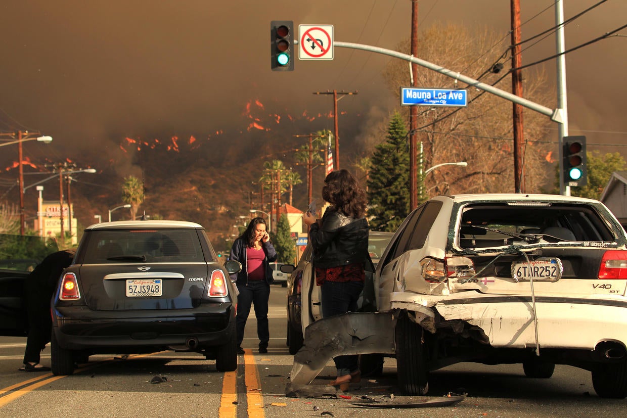 Glendora, Calif. Wildfires burn through California Pictures CBS News