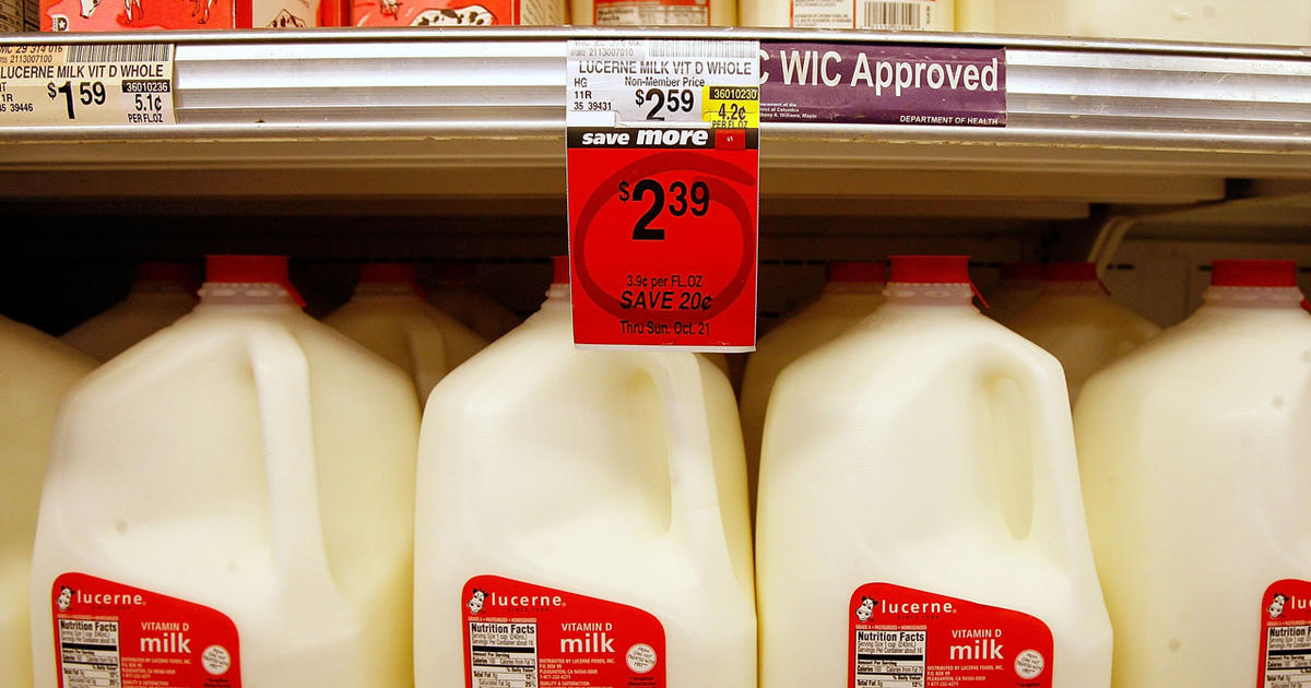 The price of a gallon of milk headed towards record high CBS News