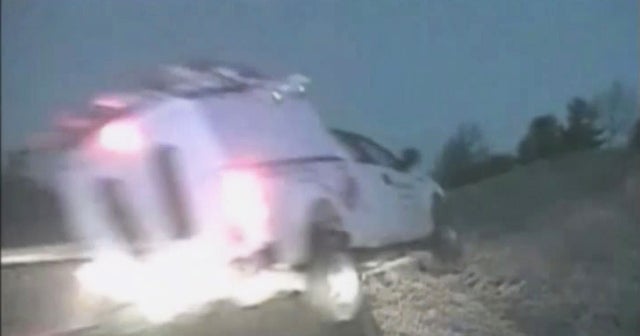 Watch Truck goes airborne in dramatic Iowa interstate crash CBS News