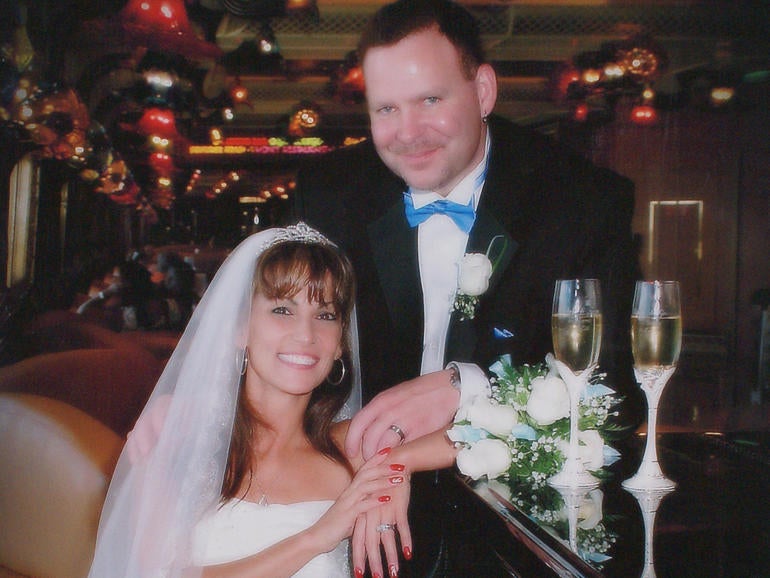 Michele and Greg Williams on their wedding day