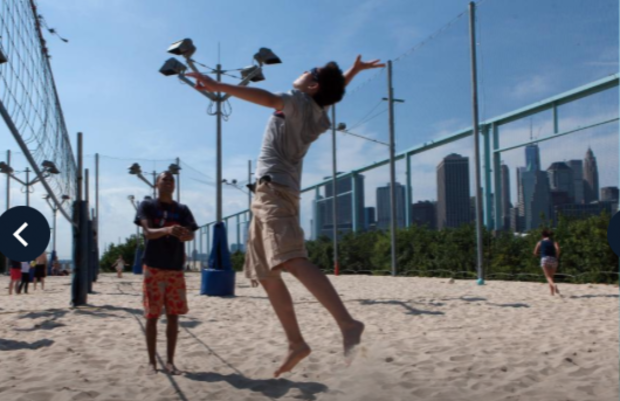 Volleyball in Brooklyn Bridge Park 