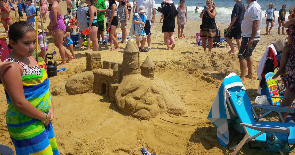 Beachgoers Show Off Masterpieces At Belmar Sand Castle Contest CBS