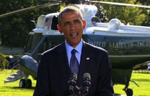 Obama on U.S. airstrikes in Syria: "We will not tolerate safe havens for terrorists"