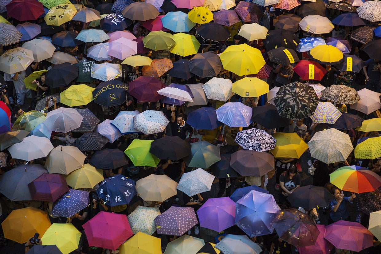 "Umbrella Movement" onemonth anniversary CBS News
