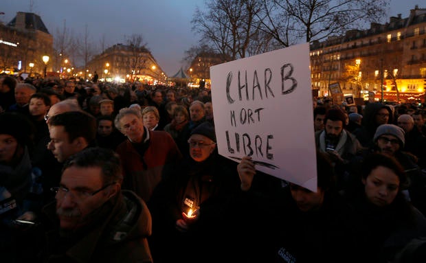 Thousands react to Paris shooting 