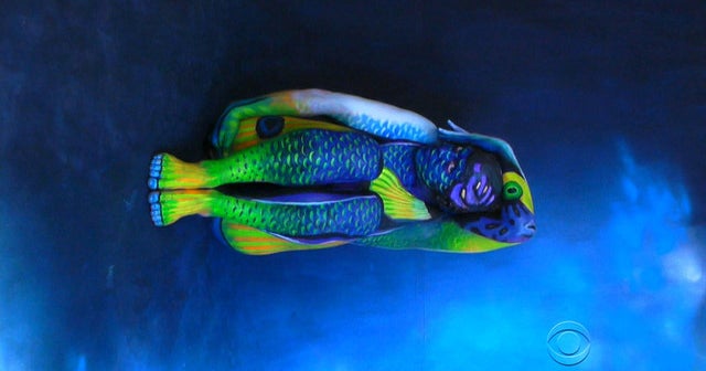 Artist's body painting creates incredible illusion CBS News