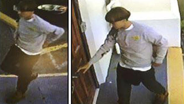 A suspect who police are searching for in connection with the shooting of several people at a church in Charleston, South Carolina, is seen in stills from CCTV footage on a poster released by the Charleston Police Department June 18, 2015. 